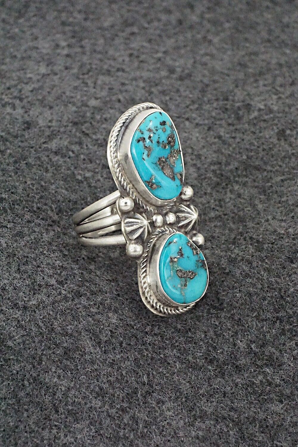 Turquoise & Sterling Silver Ring - Bob Becenti - Size 9