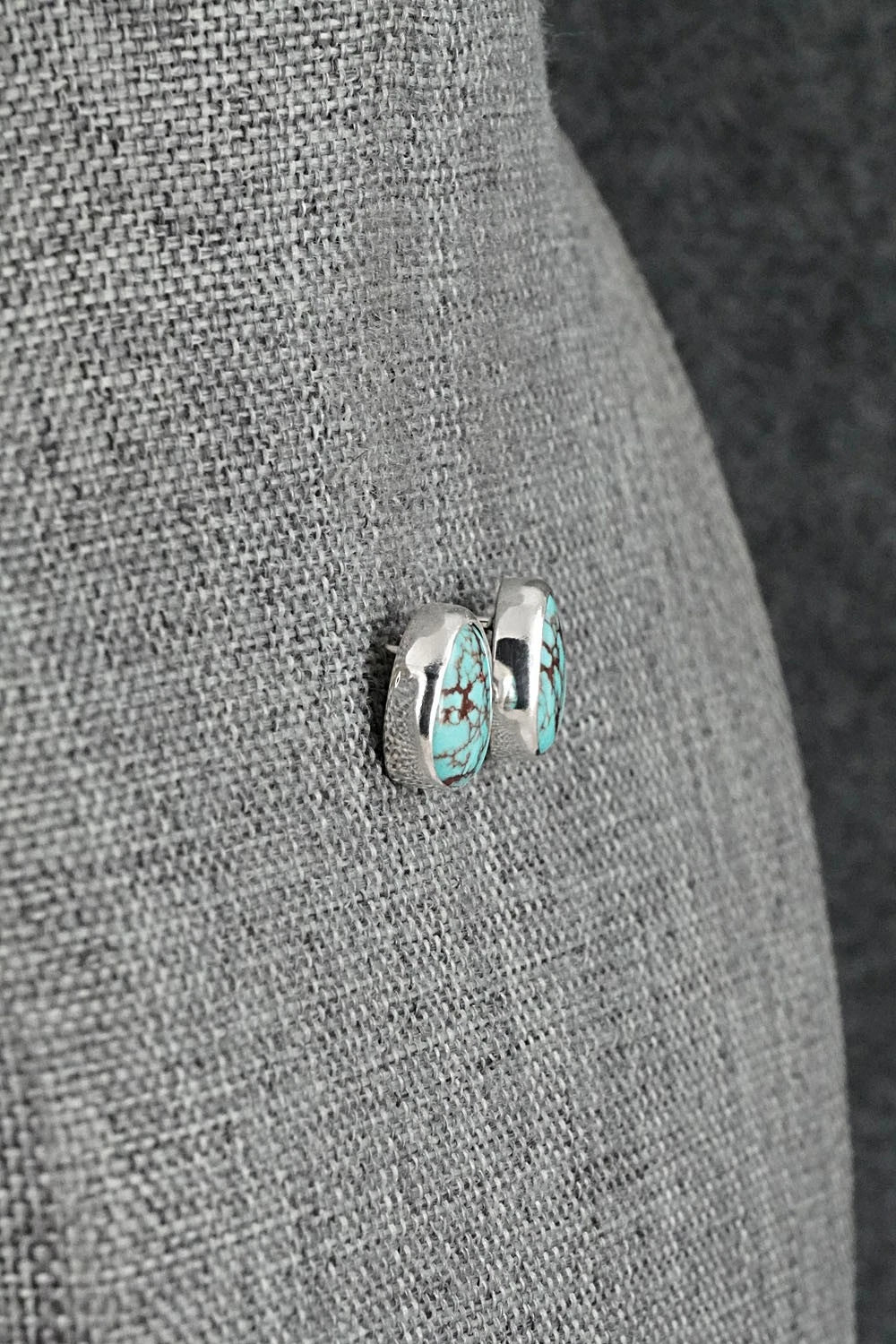 Turquoise & Sterling Silver Earrings - Eugene Gruber