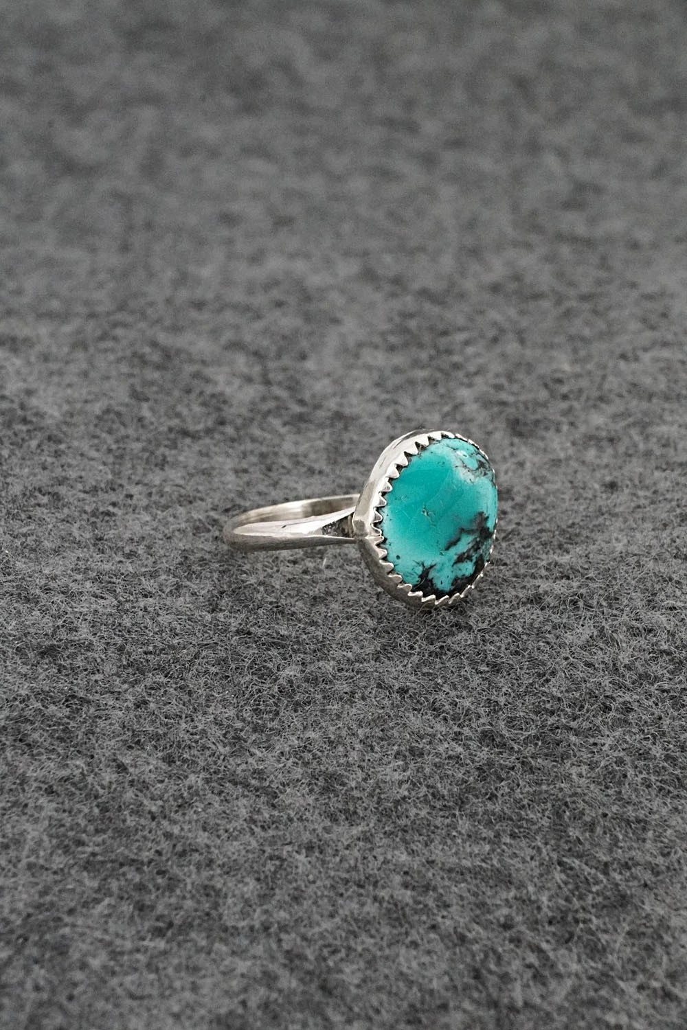 Turquoise & Sterling Silver Ring - Darius Arviso - Size 6