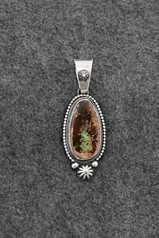 Turquoise & Sterling Silver Pendant - Darrin Livingston