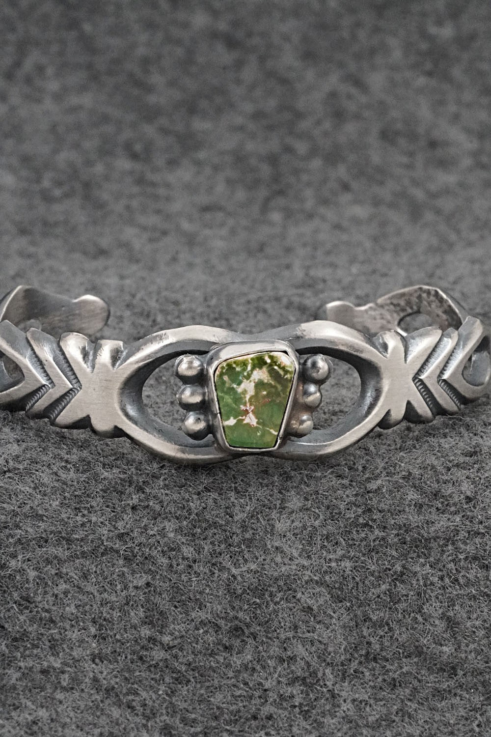 Turquoise & Sterling Silver Bracelet - Harrison Bitsue