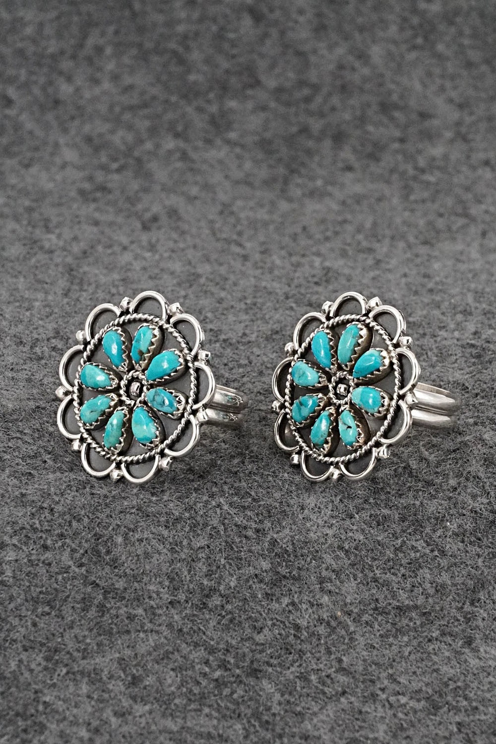 Turquoise & Sterling Silver Squash Blossom Set - Gerald Mitchell
