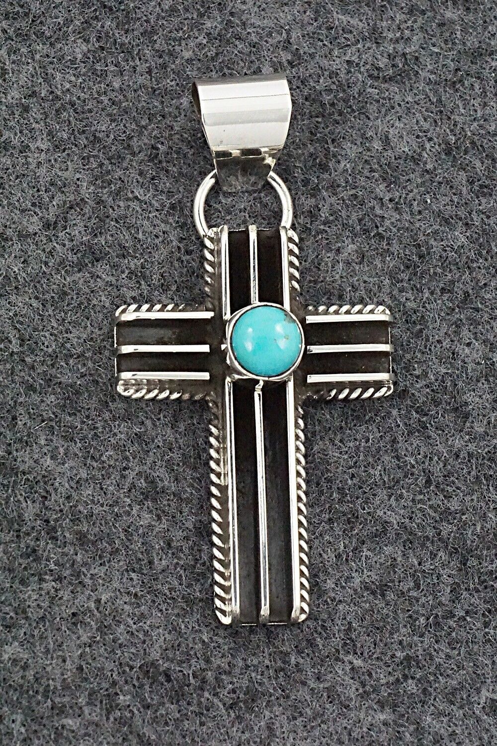 Turquoise & Sterling Silver Pendant - Darrell Yazzie