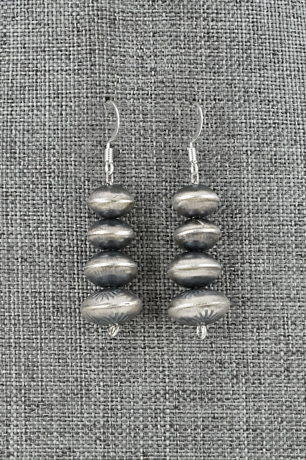 Sterling Silver Navajo Pearl Earrings - Angeline Miller