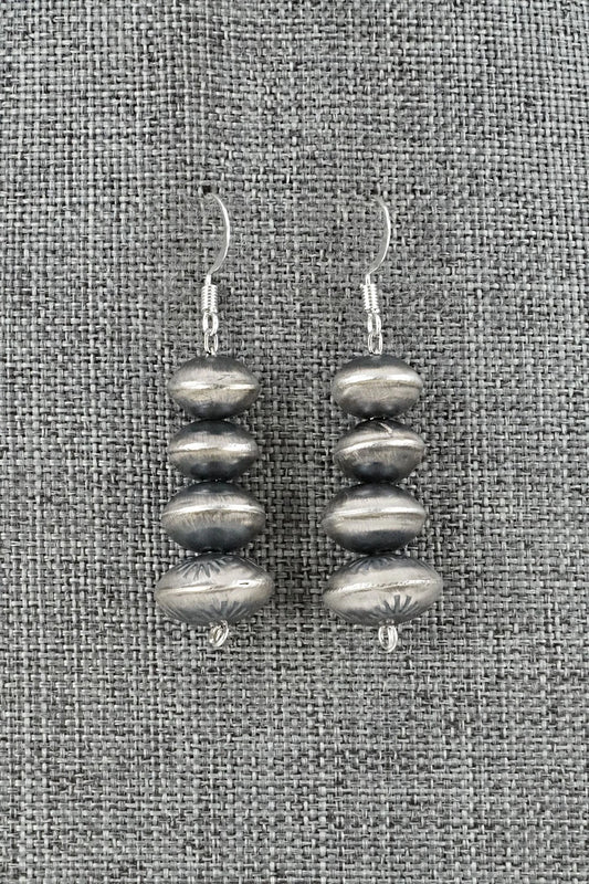 Sterling Silver Navajo Pearl Earrings - Angeline Miller