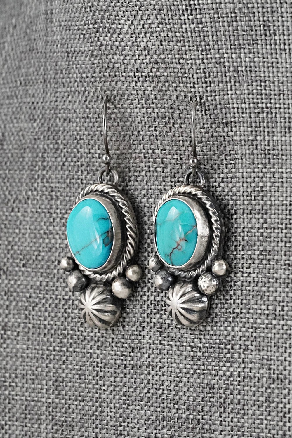 Turquoise & Sterling Silver Squash Blossom Set - Bobby Johnson