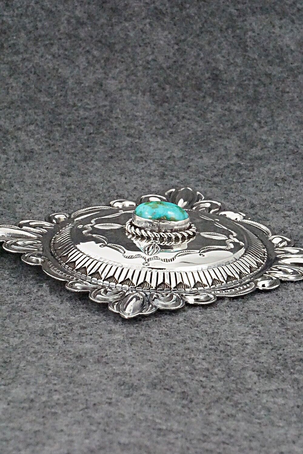 Turquoise & Sterling Silver Pendant - Roland Dixon