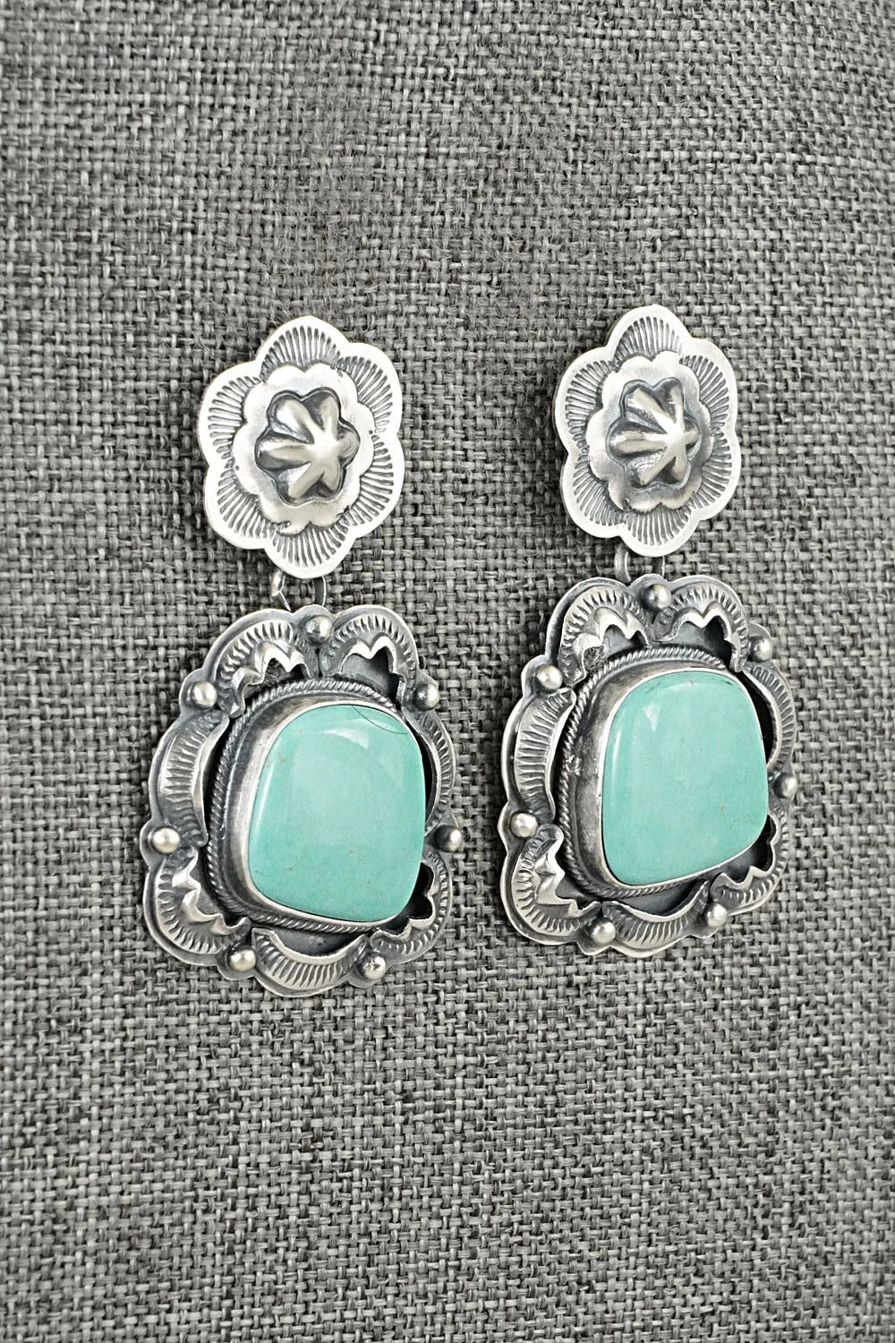 Turquoise & Sterling Silver Earrings - Randy Boyd