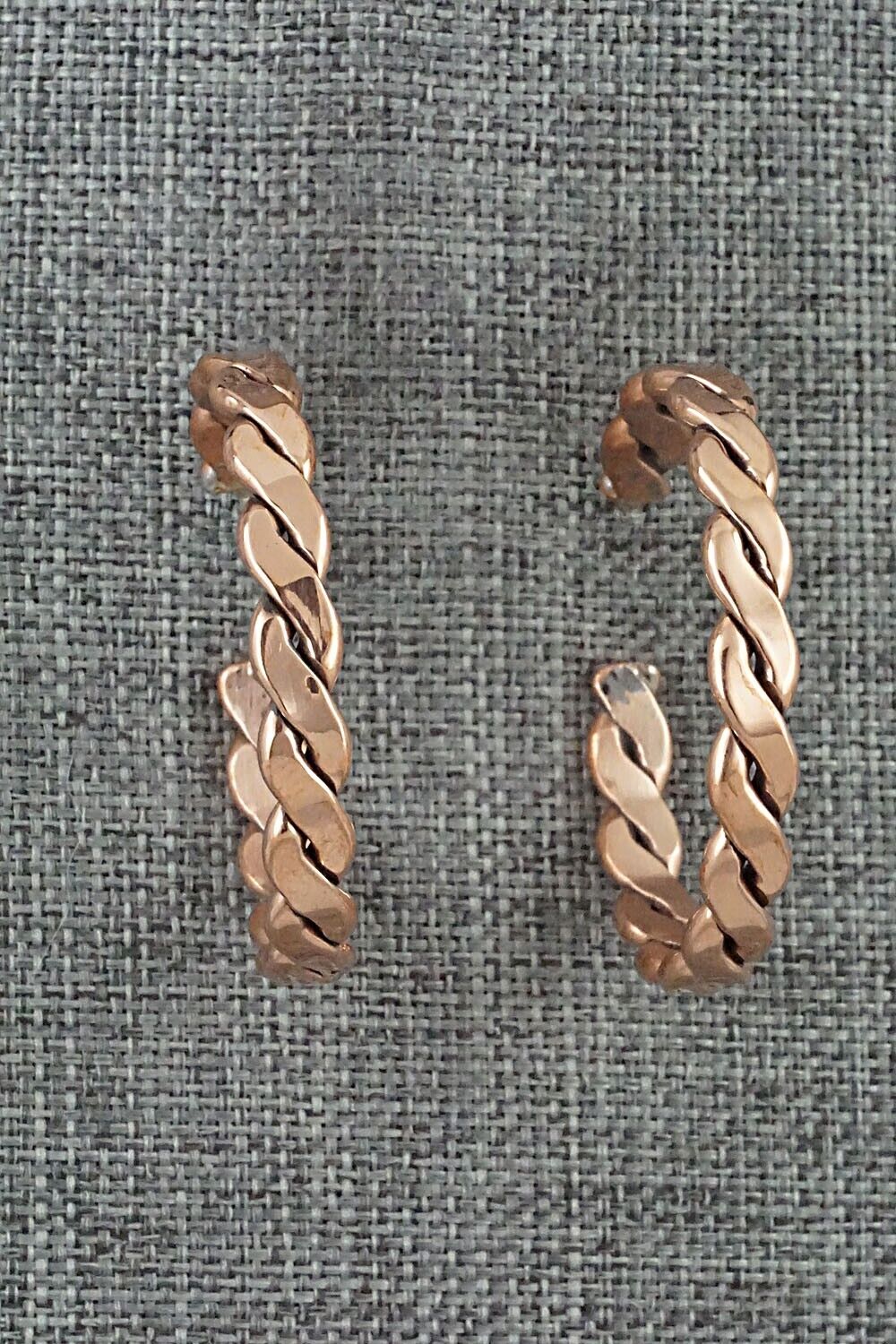 Copper Hoop Earrings - Elaine Tahe