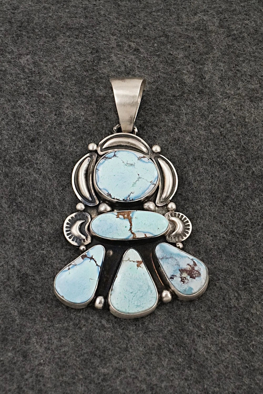 Turquoise & Sterling Silver Pendant and Earrings Set - Darrin Livingston