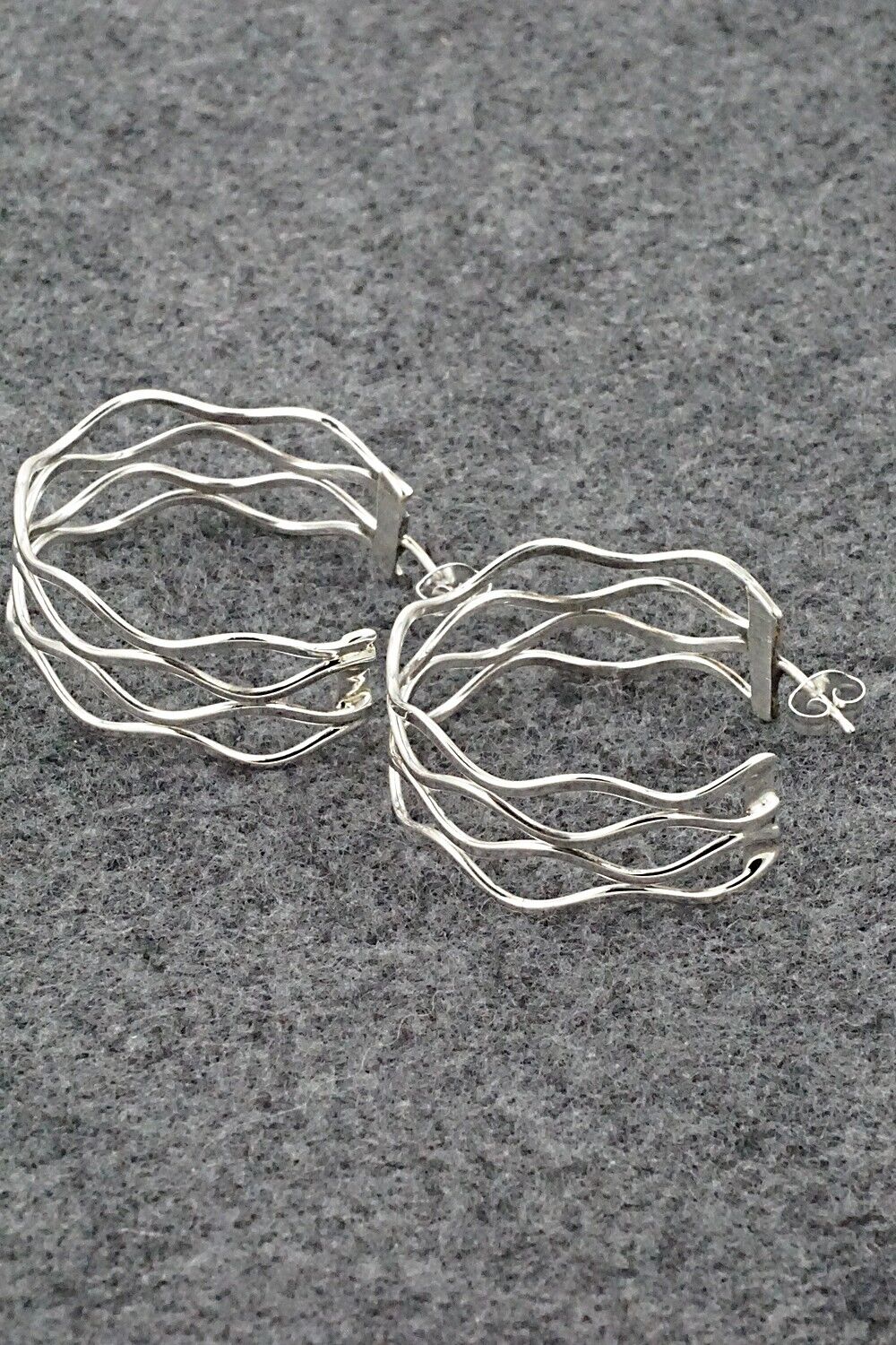 Sterling Silver Hoop Earrings - Elaine Tahe