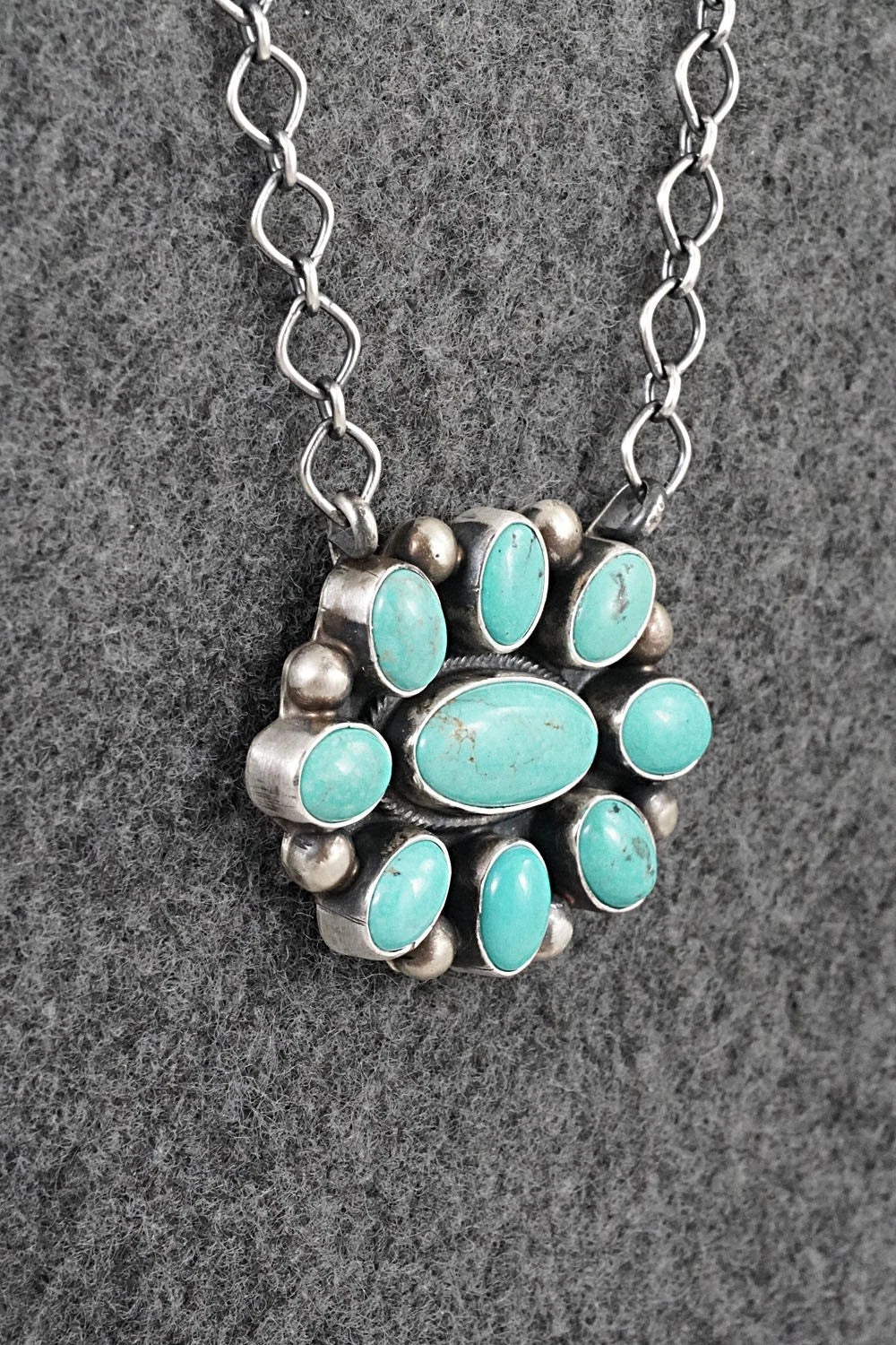 Turquoise & Sterling Silver Necklace - Kathleen Livingston
