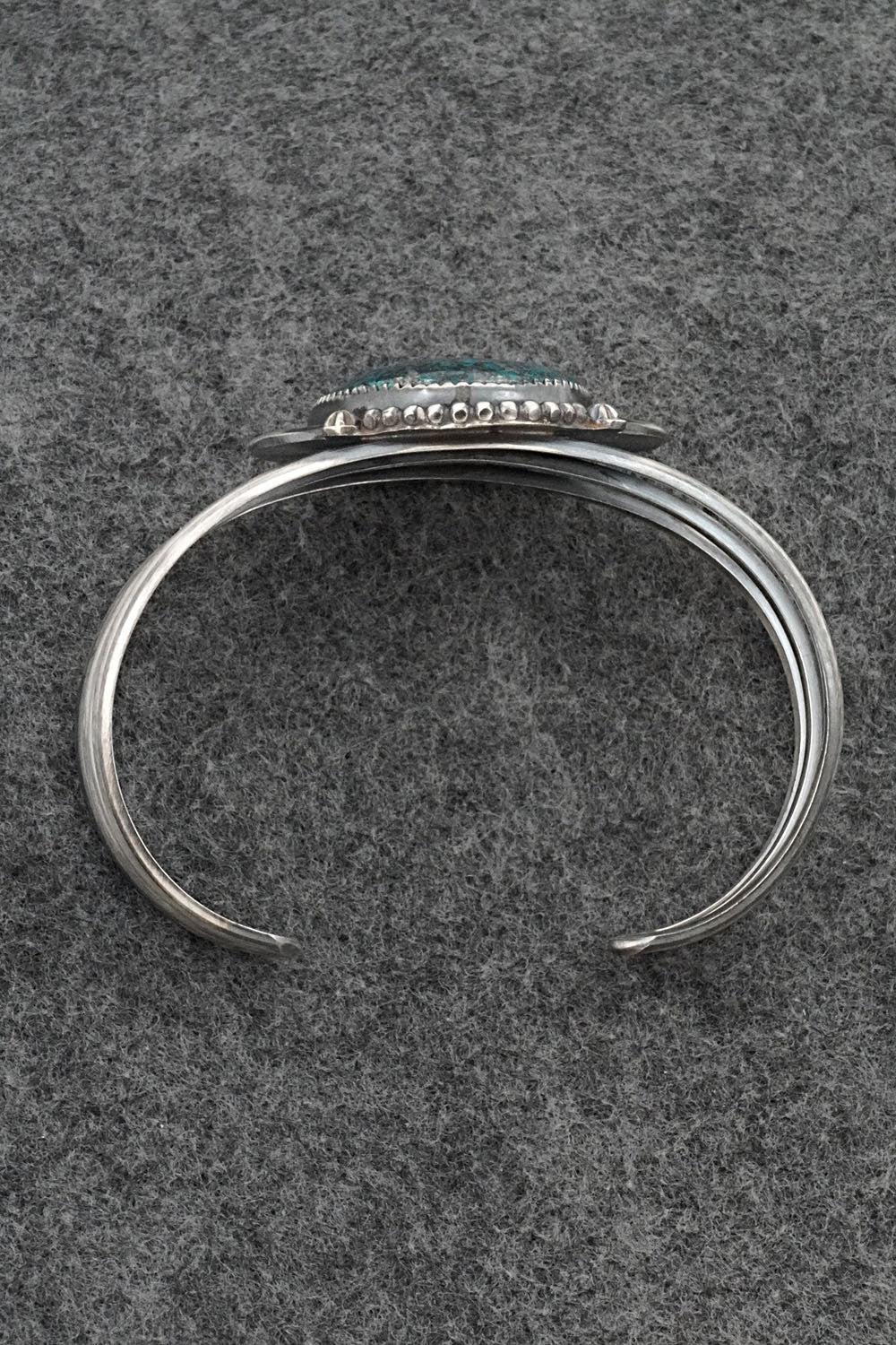Turquoise & Sterling Silver Bracelet - Leslie Nez