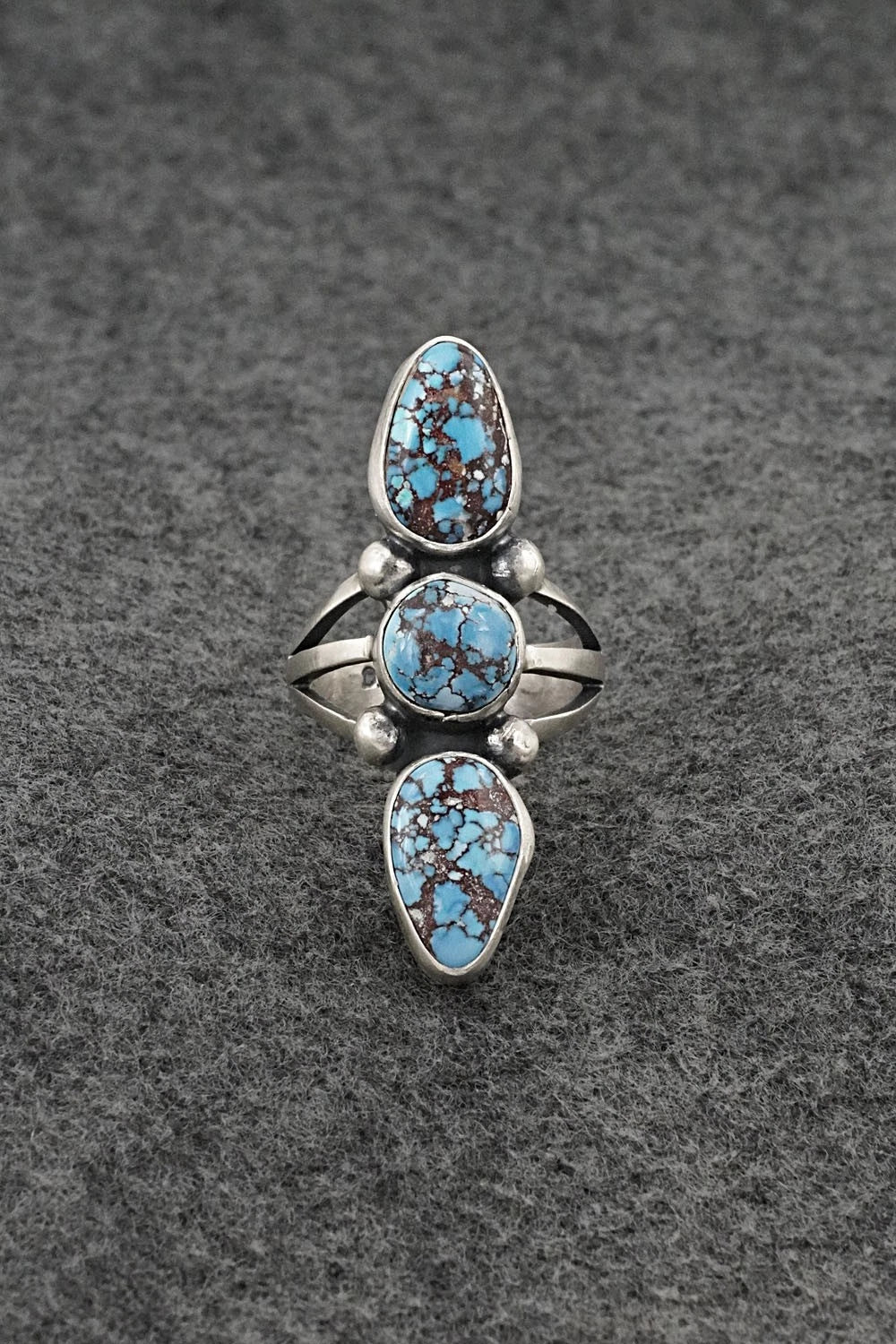 Turquoise & Sterling Silver Ring - Bobby Johnson - Size 9