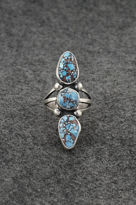 Turquoise & Sterling Silver Ring - Bobby Johnson - Size 9