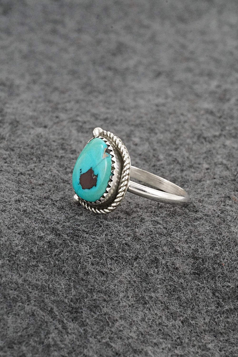 Turquoise & Sterling Silver Ring - Cody Nez - Size 8.5