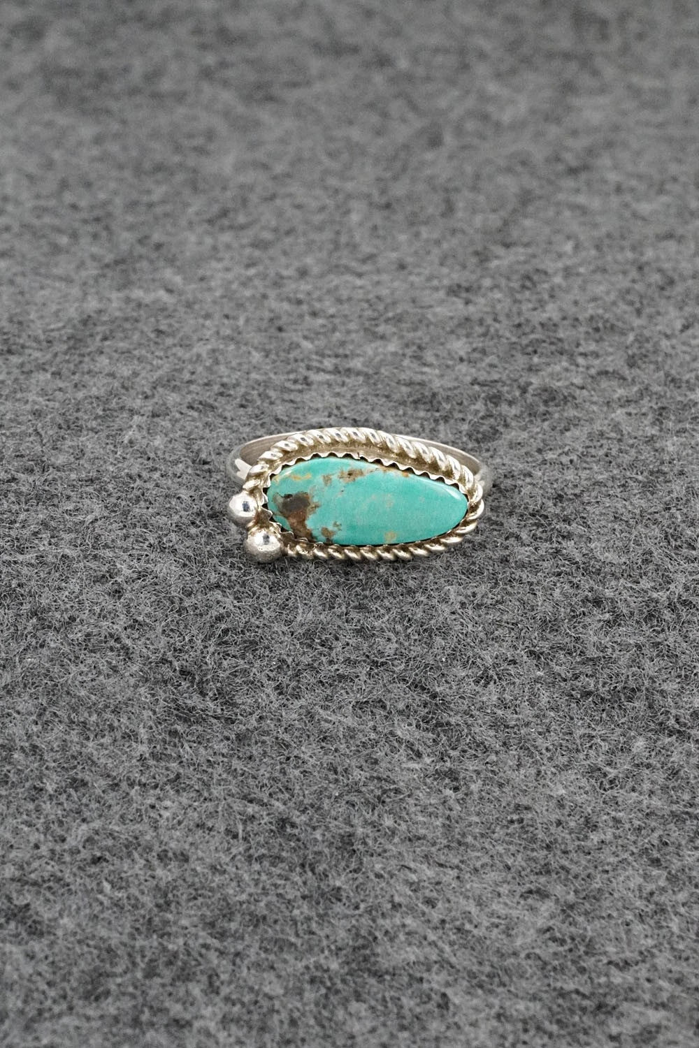 Turquoise & Sterling Silver Ring - Priscilla Reeder - Size 8