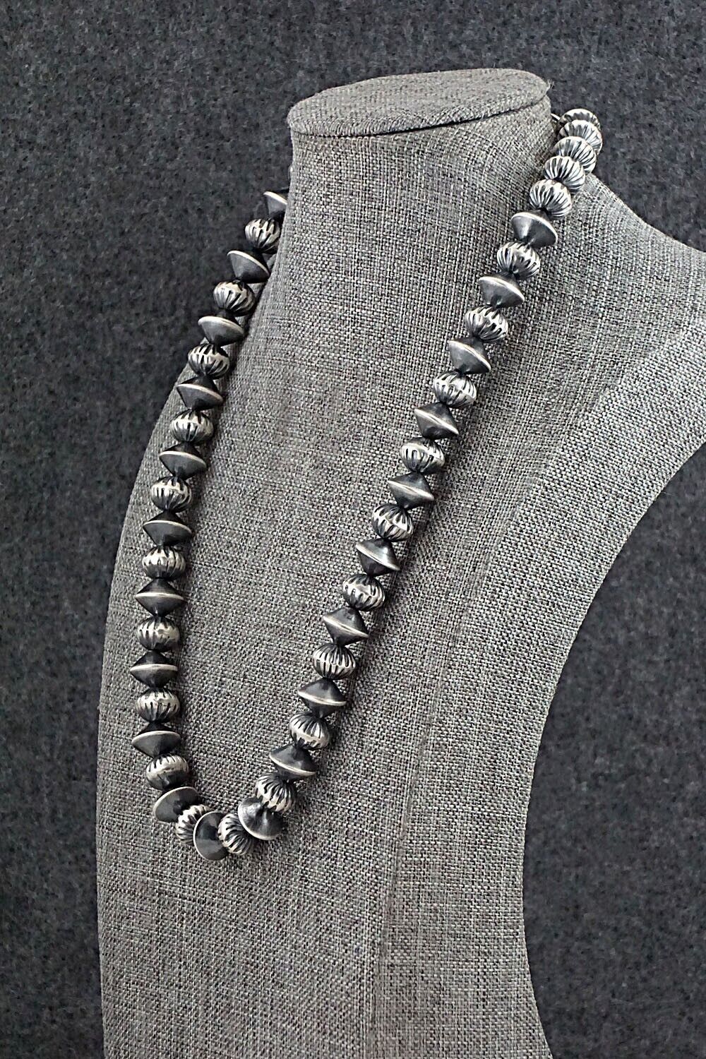 Sterling Silver Navajo Pearl Necklace 20" - Preston Haley