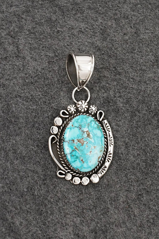 Turquoise & Sterling Silver Pendant - Phil Nez