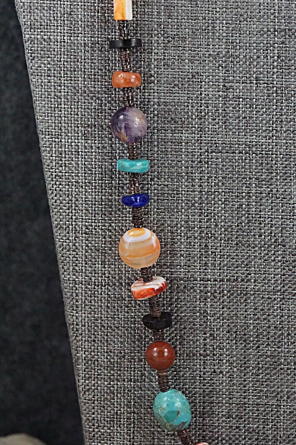 Multi-Stone and Sterling Silver Necklace - Helen Tsosie