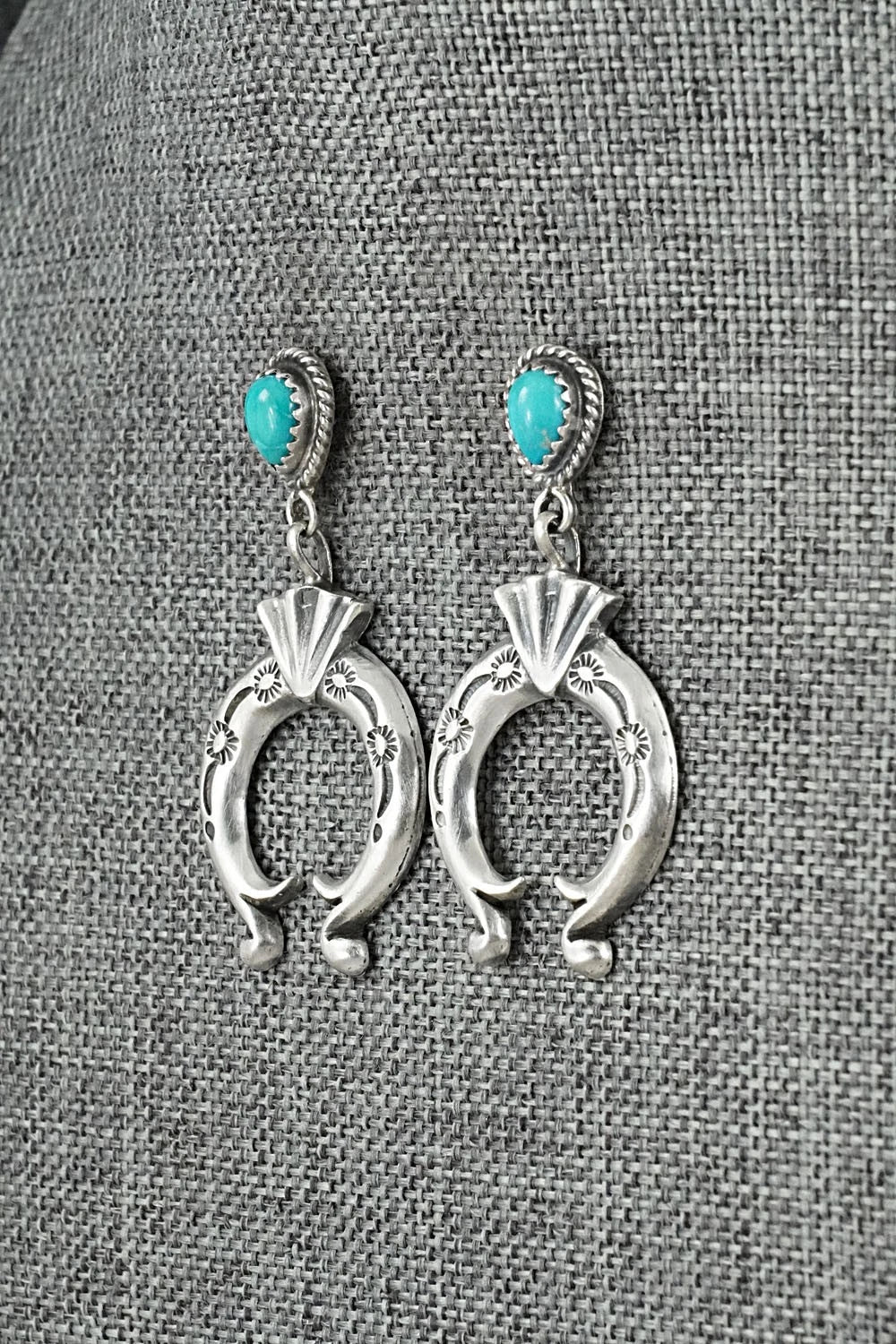 Turquoise & Sterling Silver Earrings - Verley Betone