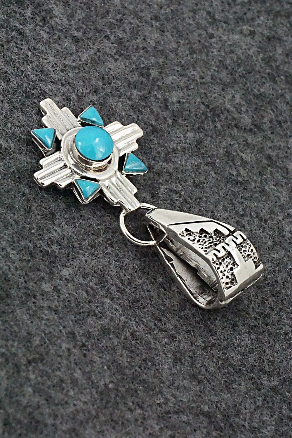 Turquoise and Sterling Silver Pendant - Sadie Jim