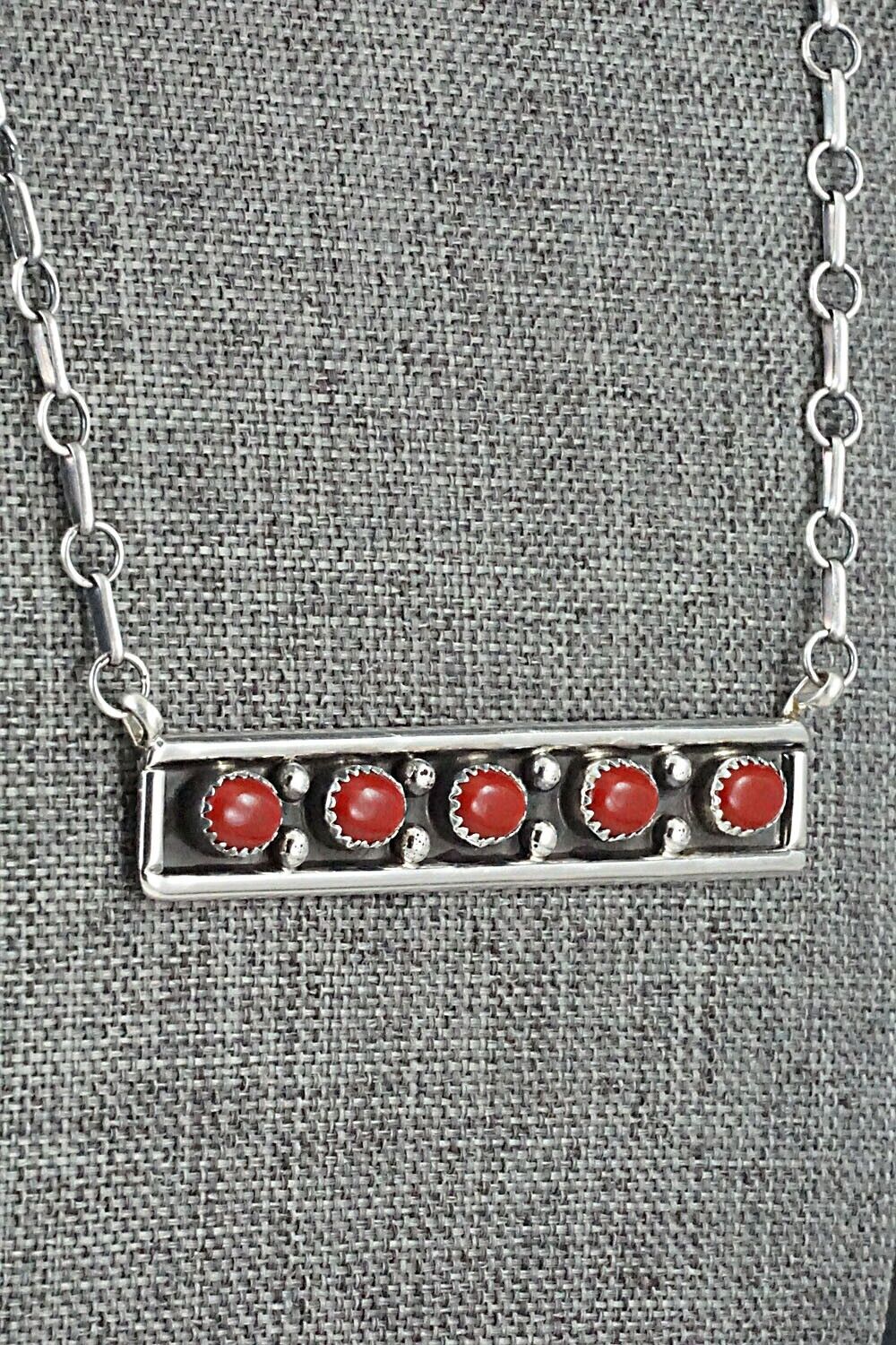 Coral & Sterling Silver Necklace - Paul Largo