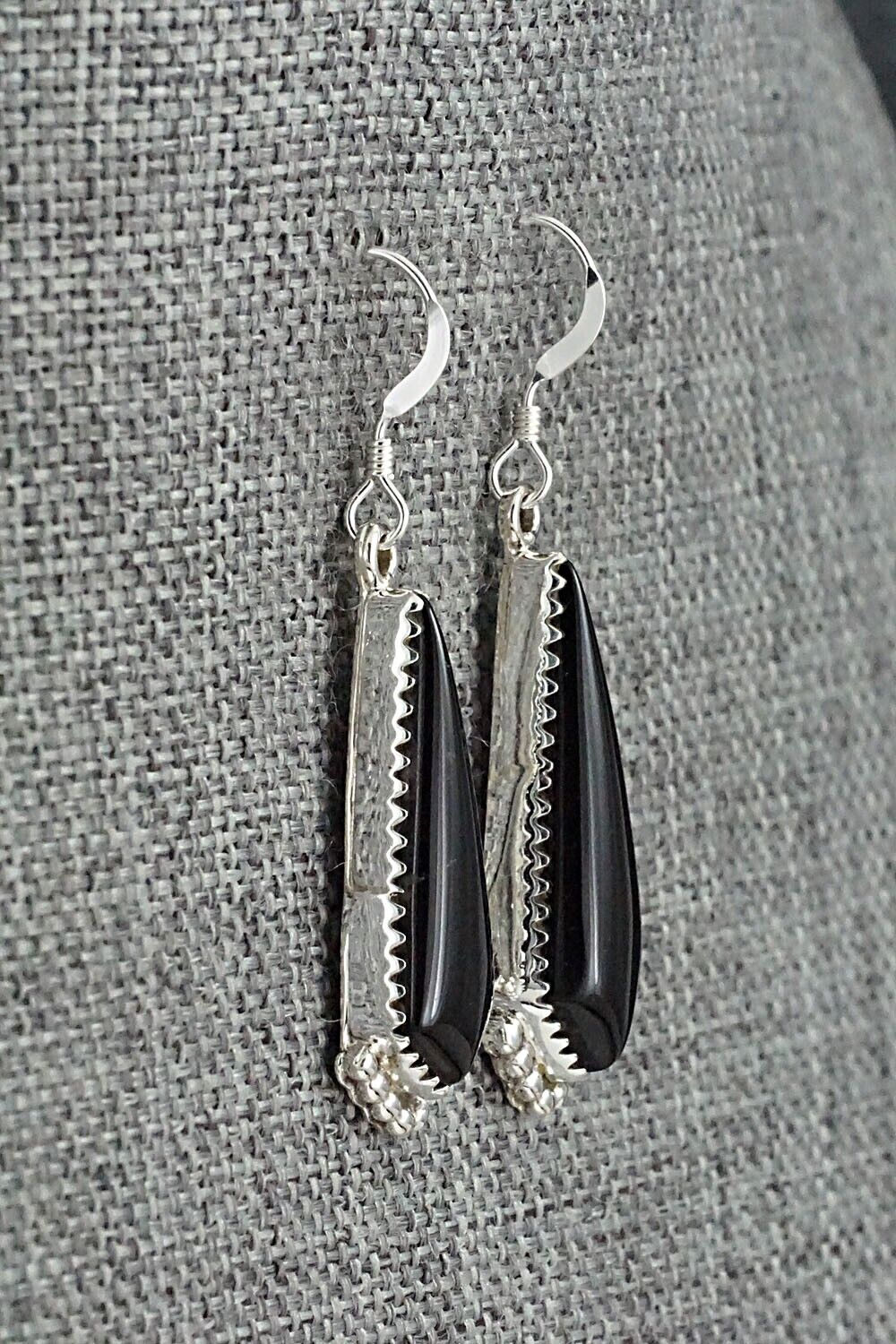 Onyx & Sterling Silver Earrings - Verley Betone