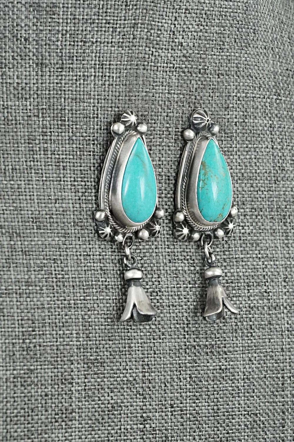 Turquoise & Sterling Silver Earrings - Bobby Johnson