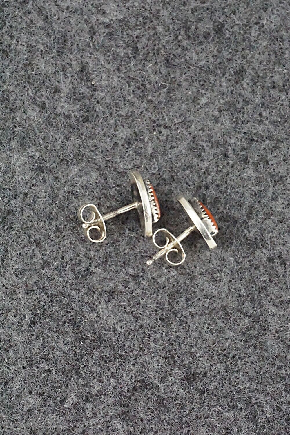 Coral & Sterling Silver Earrings - Fernando Othole