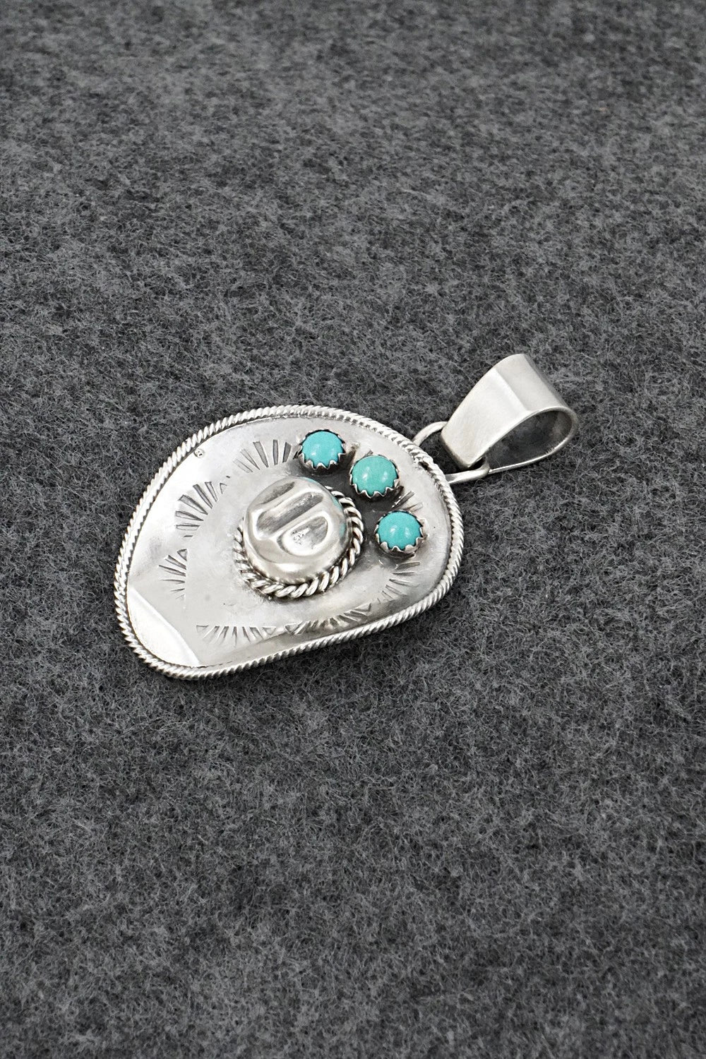 Turquoise & Sterling Silver Pendant - Davey Morgan