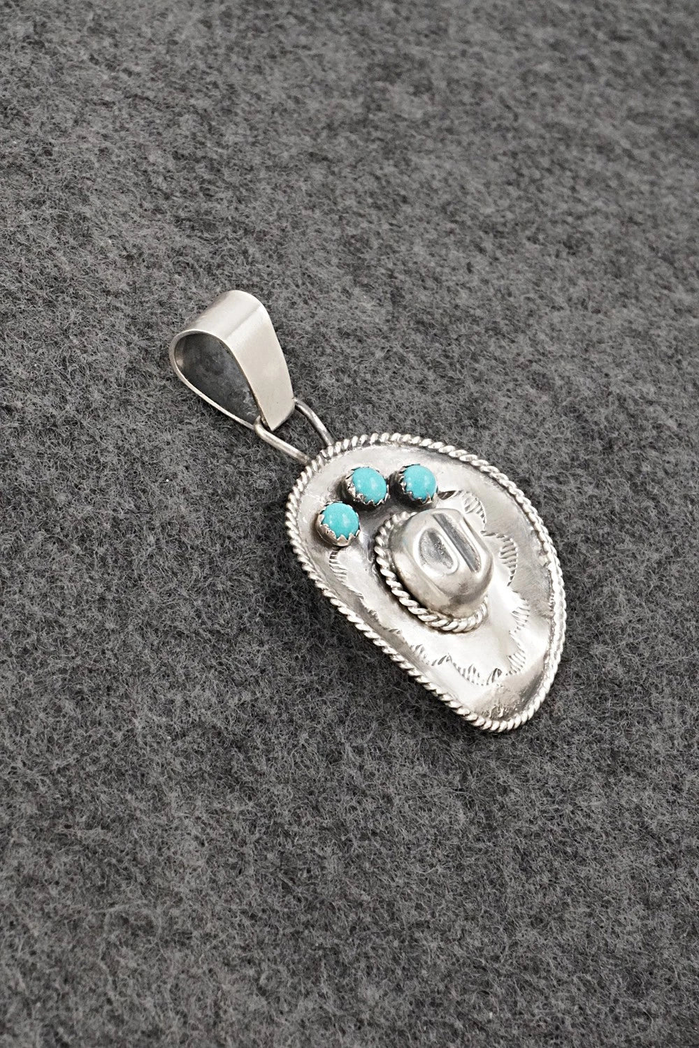 Turquoise & Sterling Silver Pendant - Davey Morgan