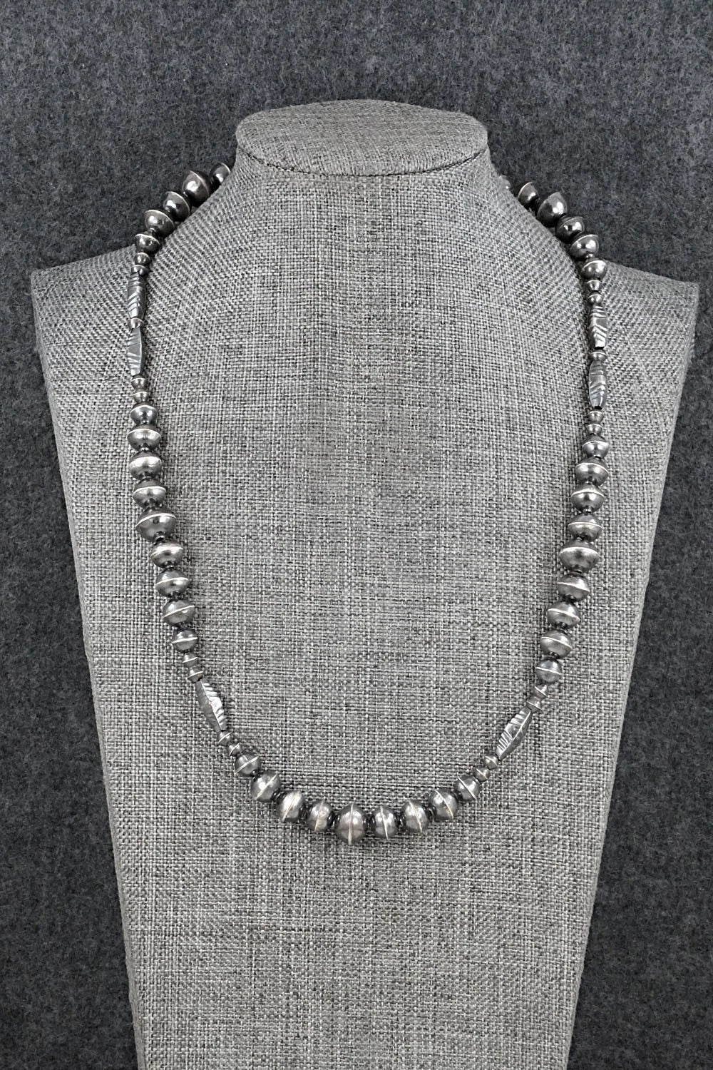 Sterling Silver Navajo Pearl Necklace 20" - Vintage