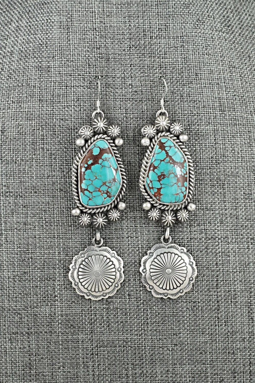 Turquoise & Sterling Silver Earrings - Michael Calladitto