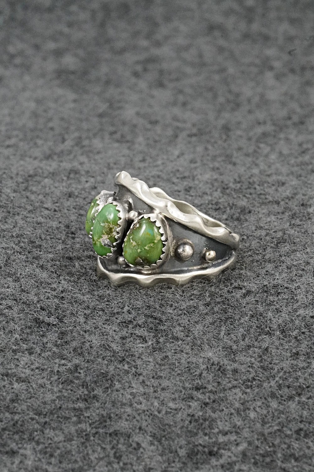 Turquoise & Sterling Silver Ring - Genevieve Francisco - Size 10