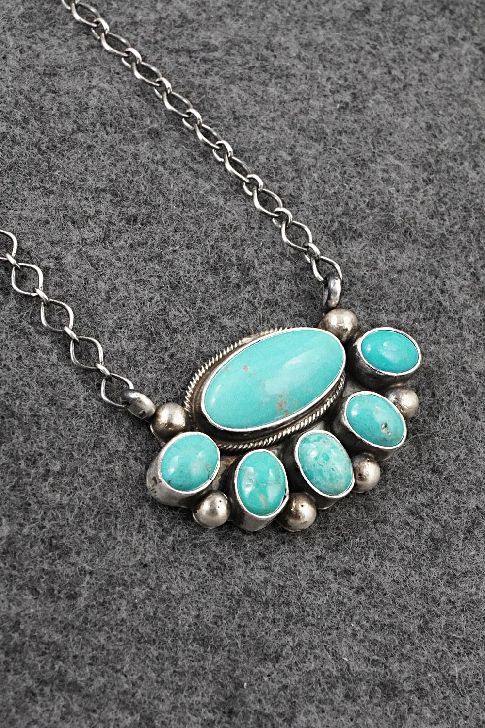 Turquoise & Sterling Silver Necklace - Kathleen Livingston