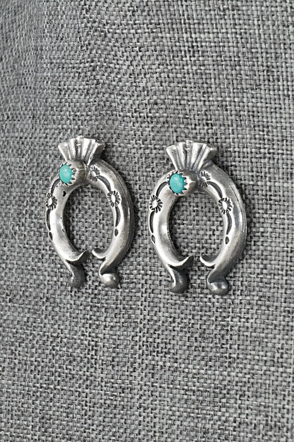 Turquoise & Sterling Silver Earrings - Adrienne Gordon