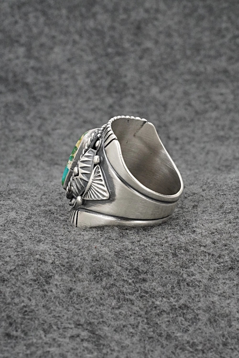 Turquoise & Sterling Silver Ring - Derrick Gordon - Size 11