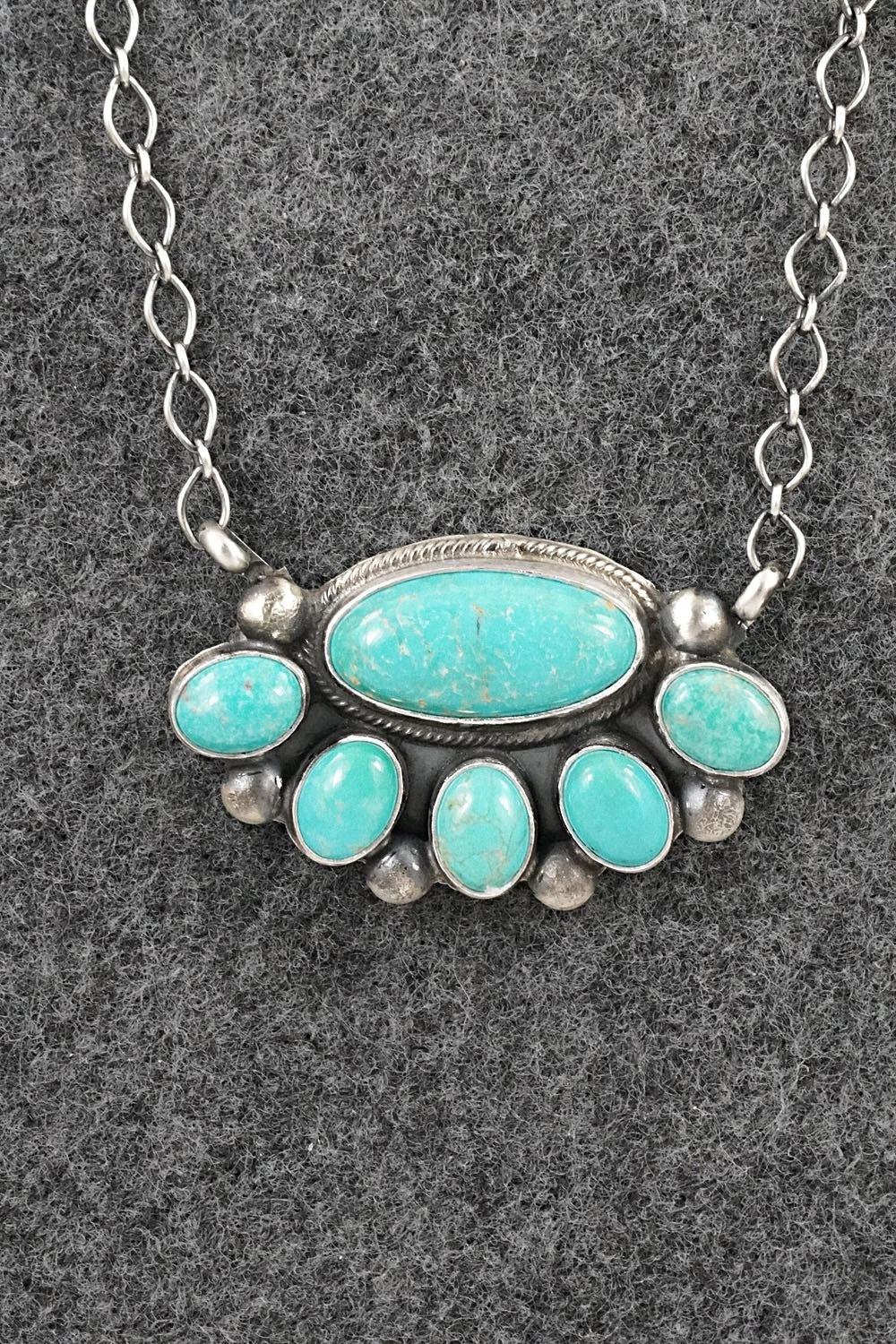 Turquoise & Sterling Silver Necklace - Kathleen Livingston