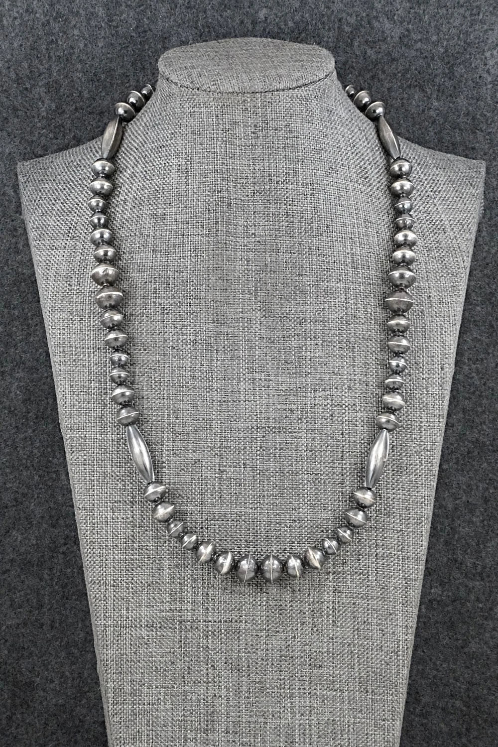 Sterling Silver Navajo Pearl Necklace 20" - Vintage