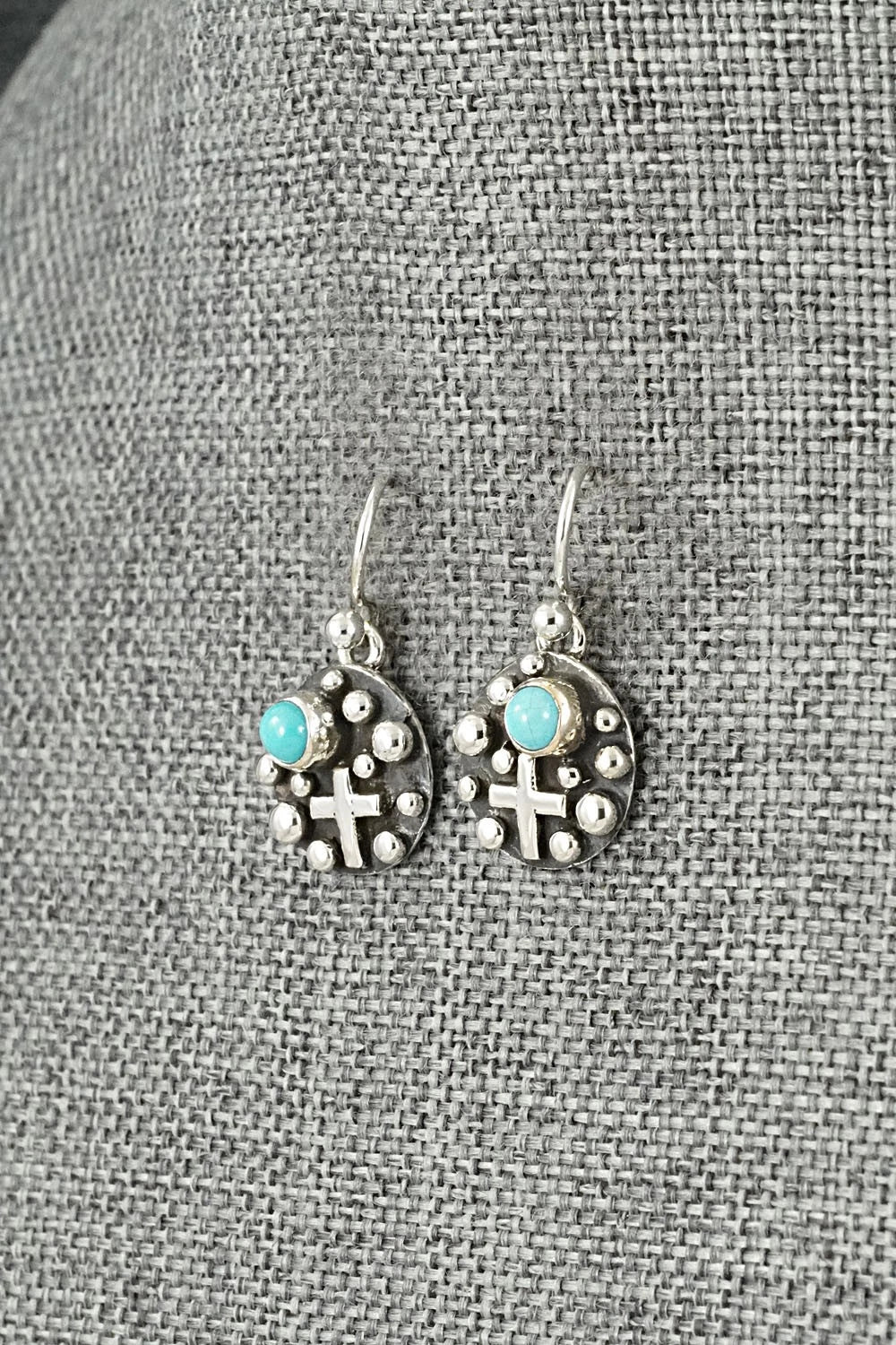 Turquoise & Sterling Silver Earrings - Akee Douglas