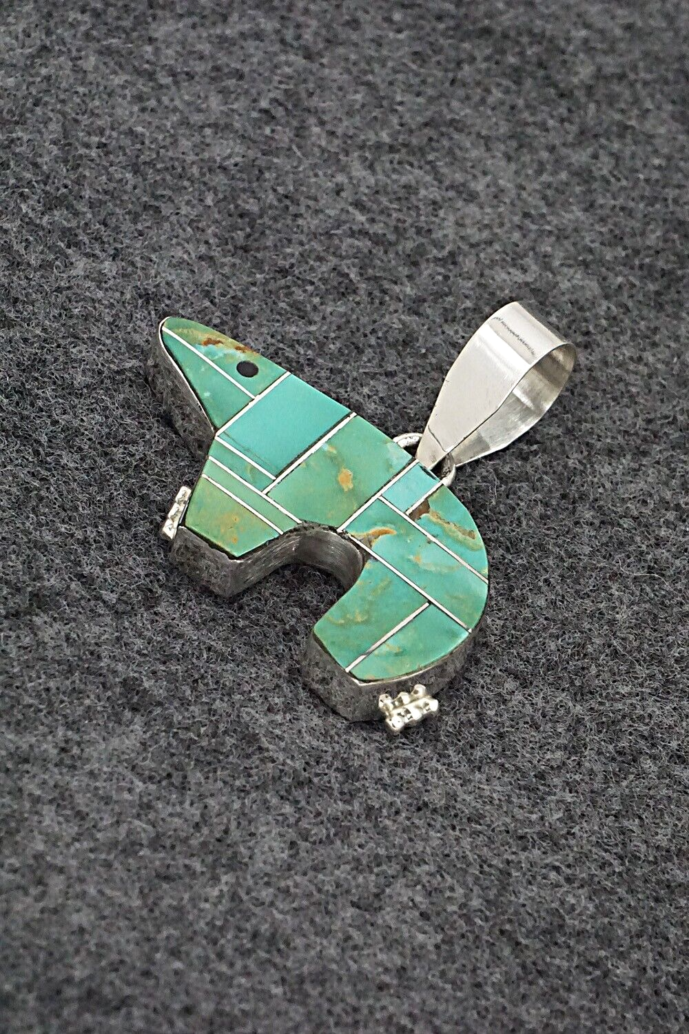 Turquoise & Sterling Silver Pendant - Edison Yazzie