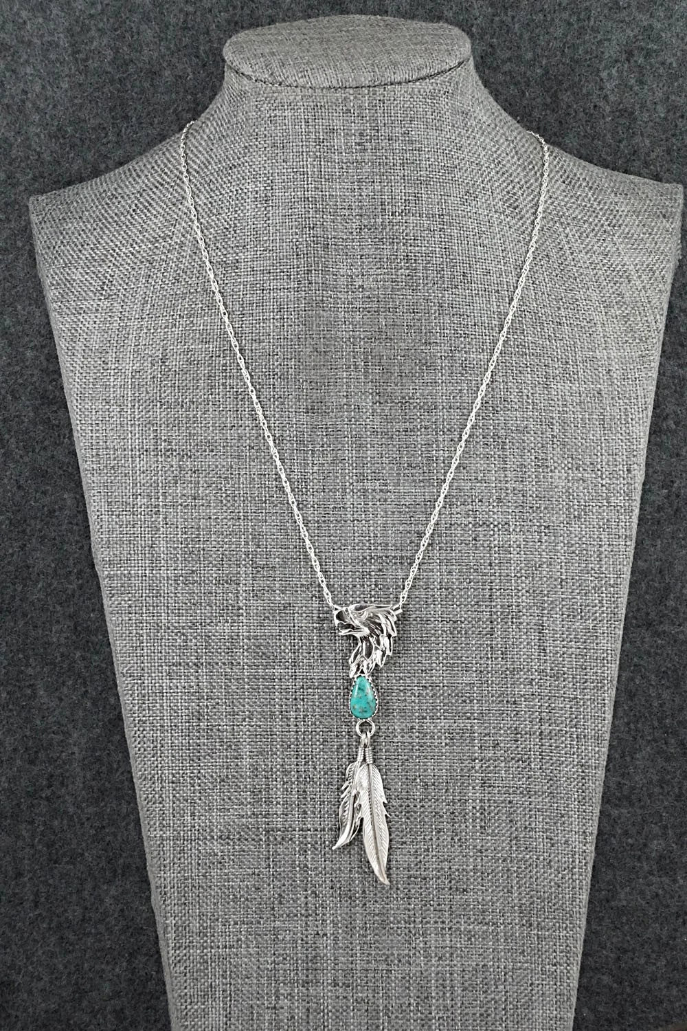Turquoise & Sterling Silver Necklace - Genevieve Francisco