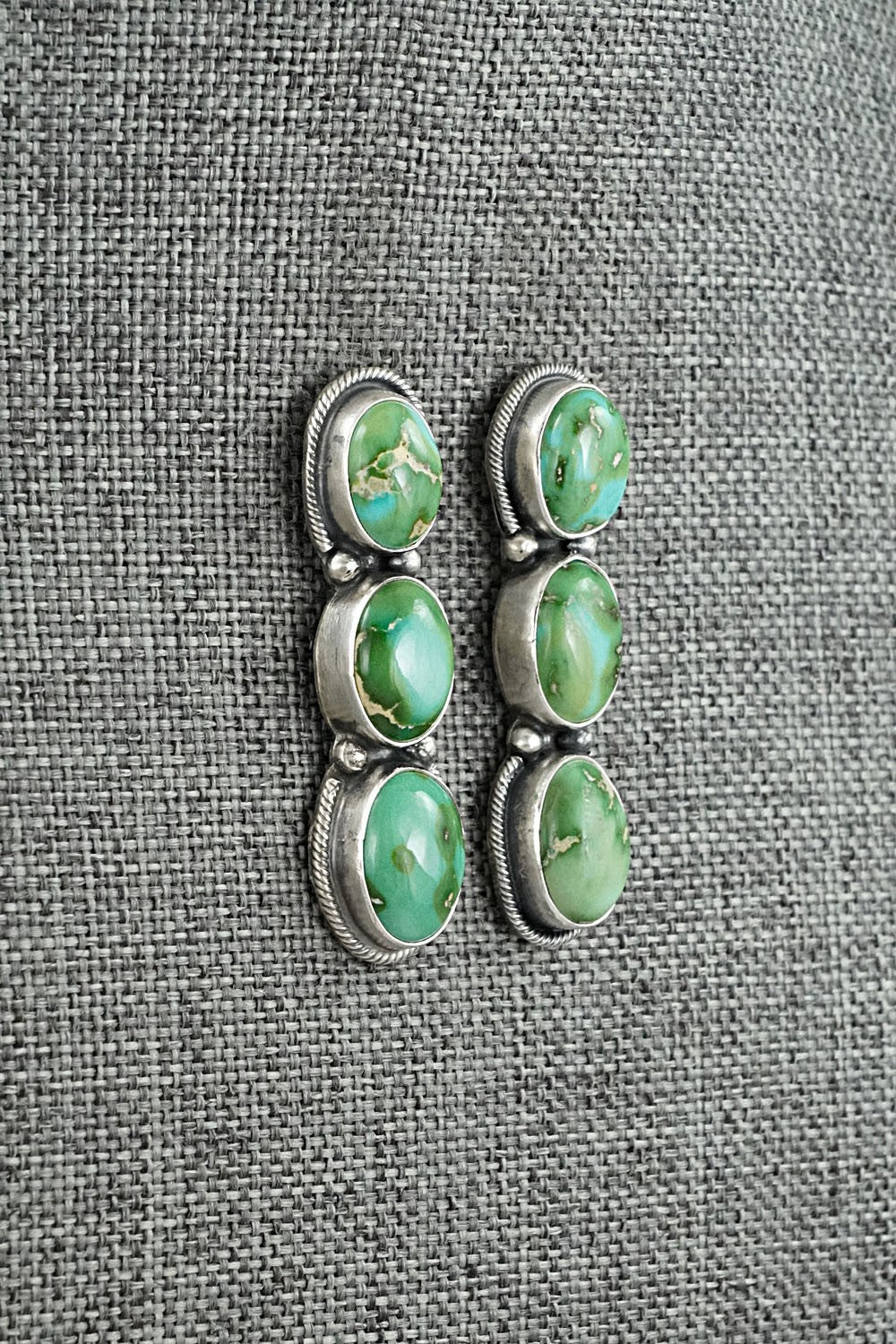 Turquoise & Sterling Silver Earrings - Randy Billy