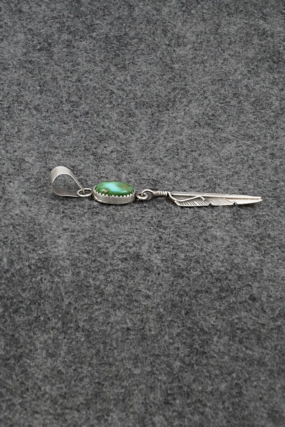 Turquoise & Sterling Silver Pendant - Chris Charley