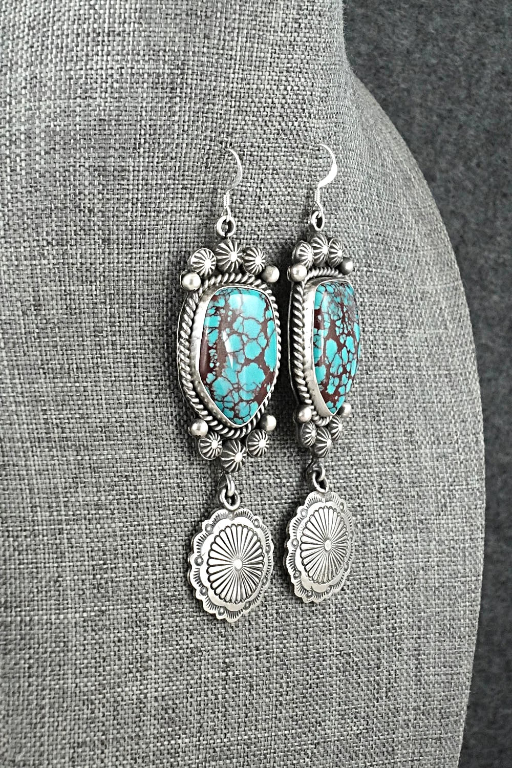 Turquoise & Sterling Silver Earrings - Michael Calladitto