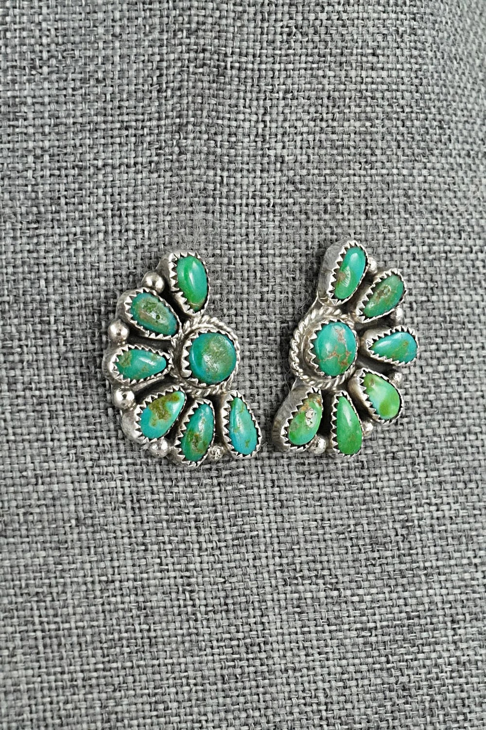 Turquoise & Sterling Silver Earrings - Justina Wilson