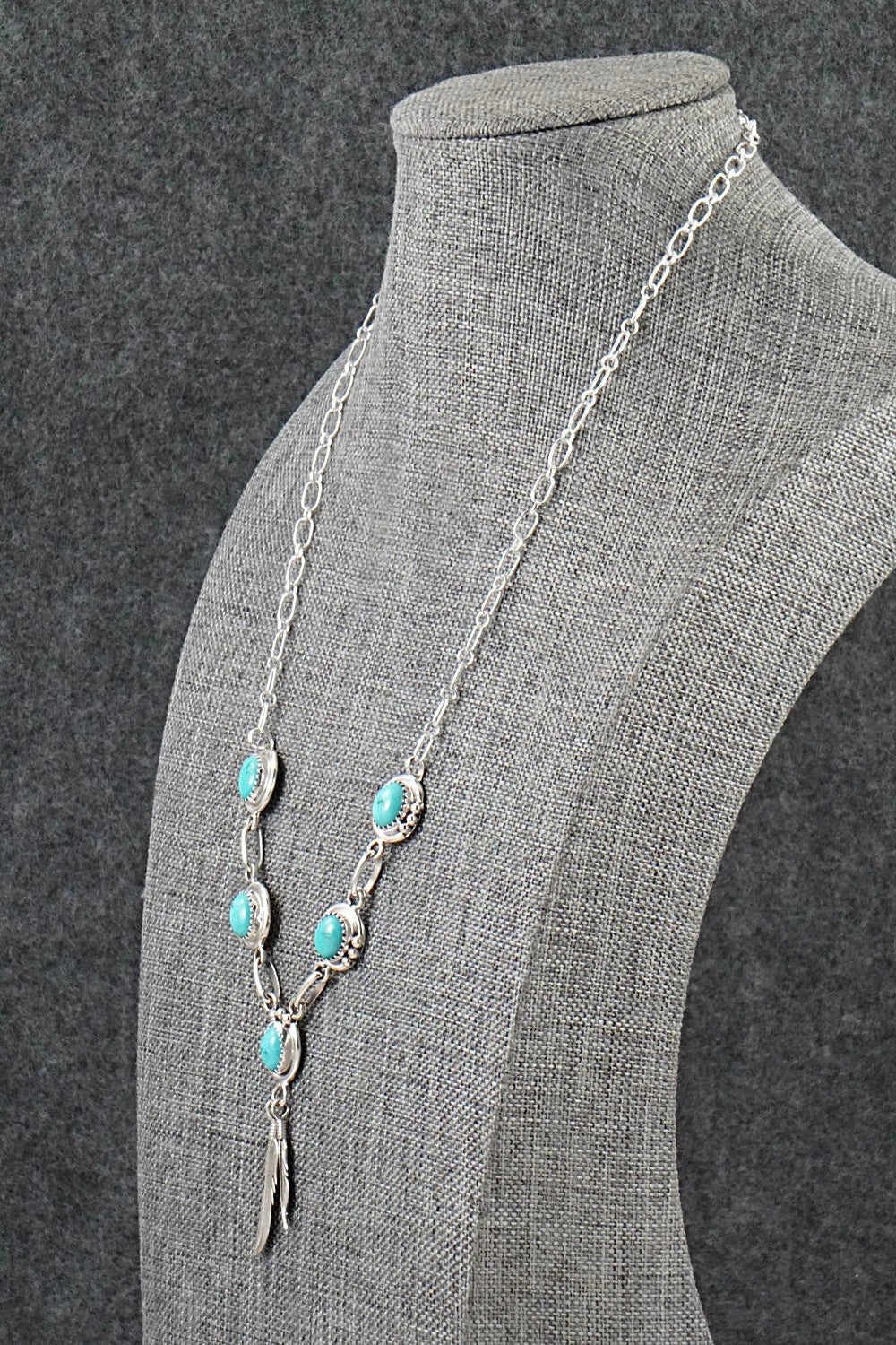 Turquoise & Sterling Silver Necklace - Verley Betone