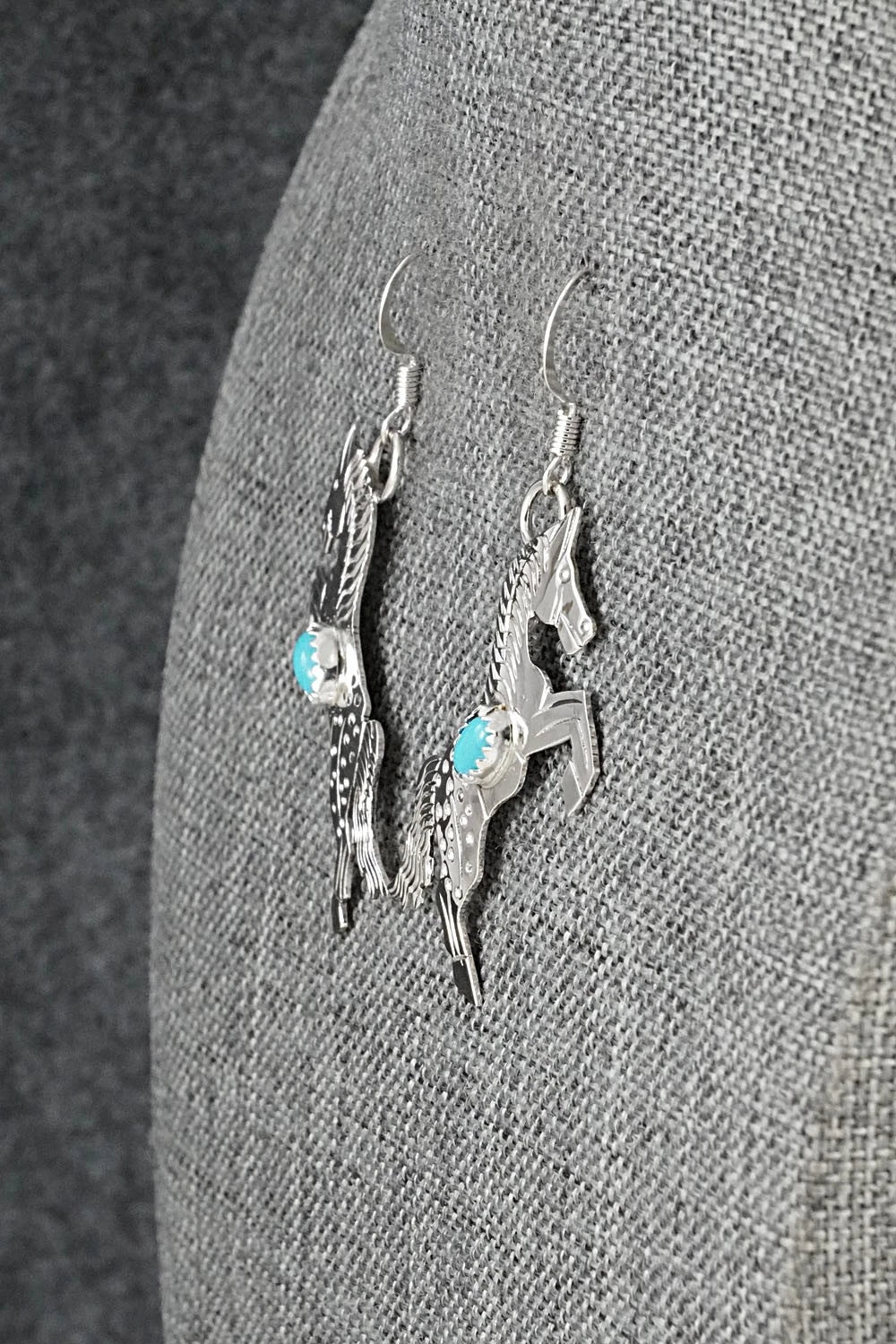 Turquoise & Sterling Silver Earrings - Louise Yazzie
