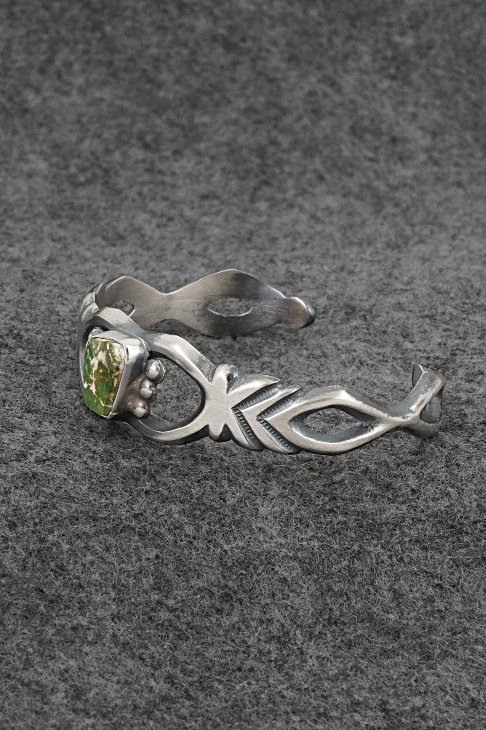 Turquoise & Sterling Silver Bracelet - Harrison Bitsue
